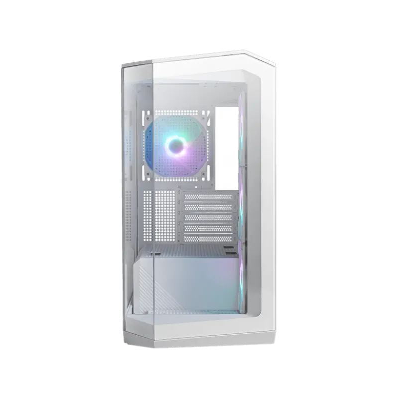 MSI MAG PANO M100R PZ White Micro-ATX Tower Gaming Case