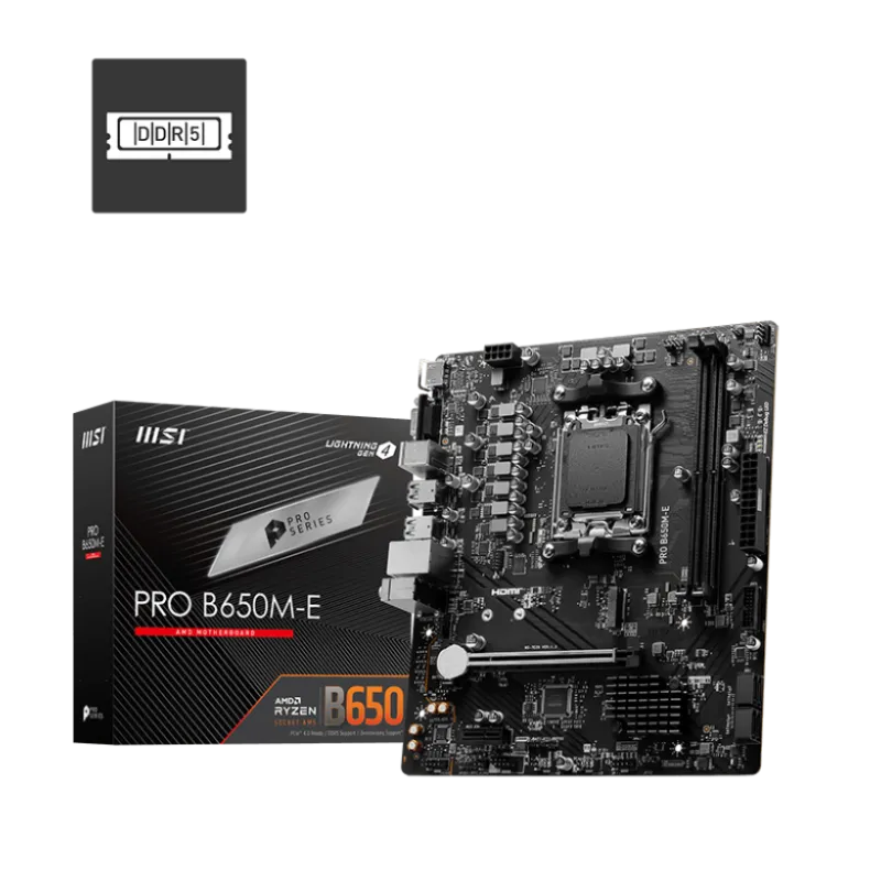 MSI PRO B650M-E AM5 mATX Motherboard