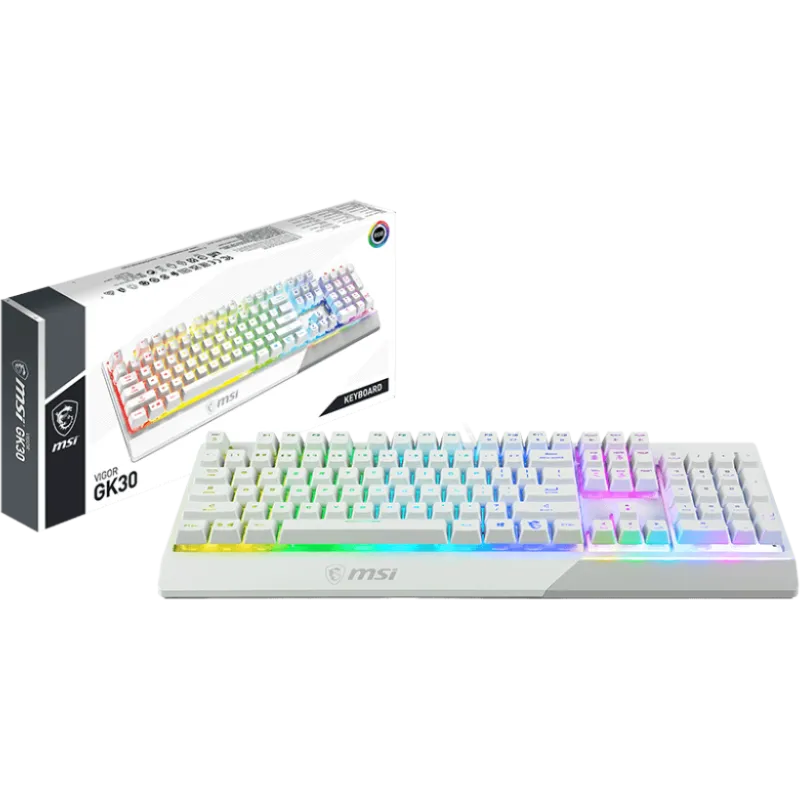 MSI VIGOR GK30 WHITE Wired RGB Gaming Keyboard