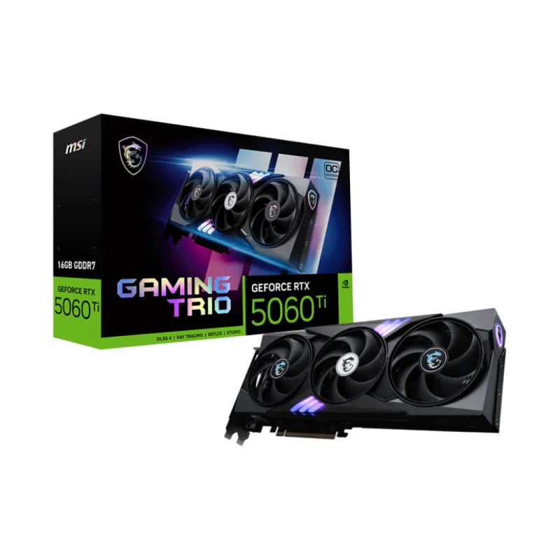 MSI GeForce RTX 5060 Ti 16G GAMING TRIO OC GDDR7 Graphics Card MSI GeForce RTX 5060 Ti 16G GAMING TRIO OC GDDR7 Graphics Card