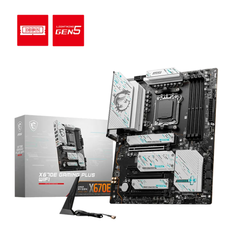 MSI X670E GAMING PLUS WIFI AM5 ATX Motherboard