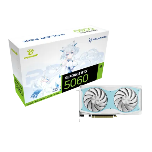 Manli Polar Fox GeForce RTX 5060 OC 8GB GDDR7 Graphics Card Manli Polar Fox GeForce RTX 5060 OC 8GB GDDR7 Graphics Card