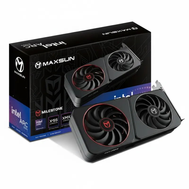MAXSUN Intel Arc B580 Milestone 12GB GDDR6 Graphics Card (Black)