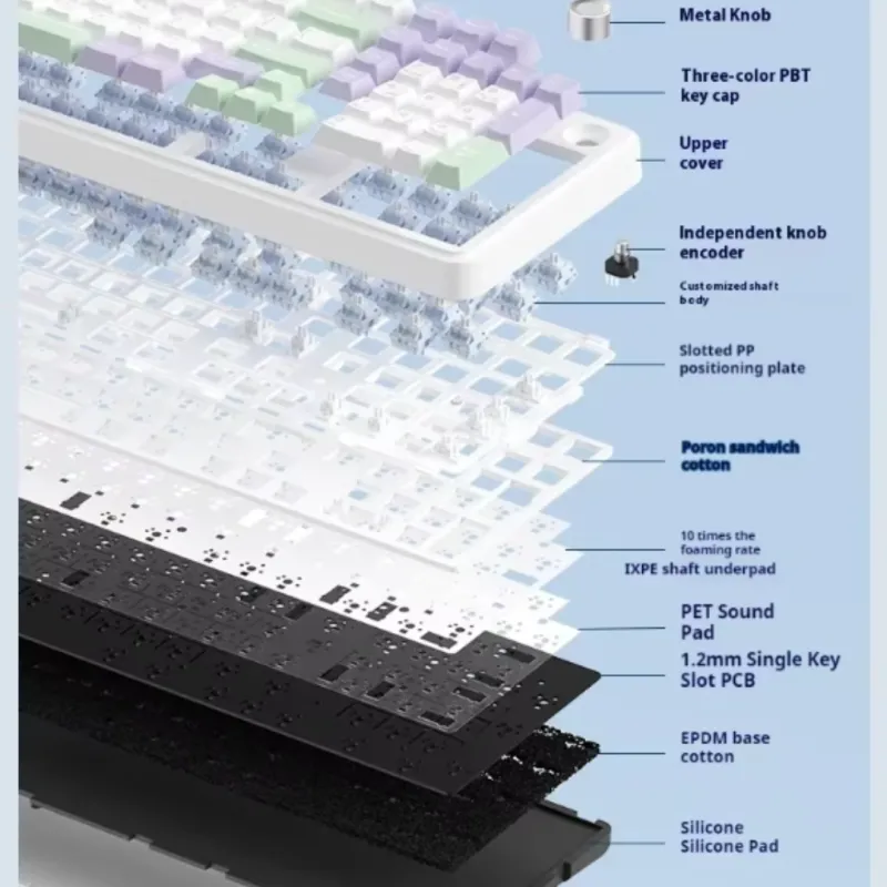 Monka K100 Tri Mode Wireless Hot-Swappable Mechanical Keyboard