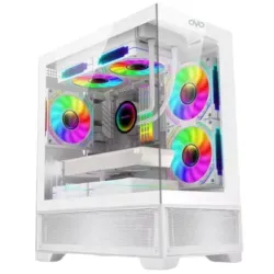 OVO T2W 5X-ARGB White Ice Cool Gaming Casing