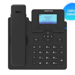DINSTAR C60UP Entry Level IP Phone with POE & With Adapter