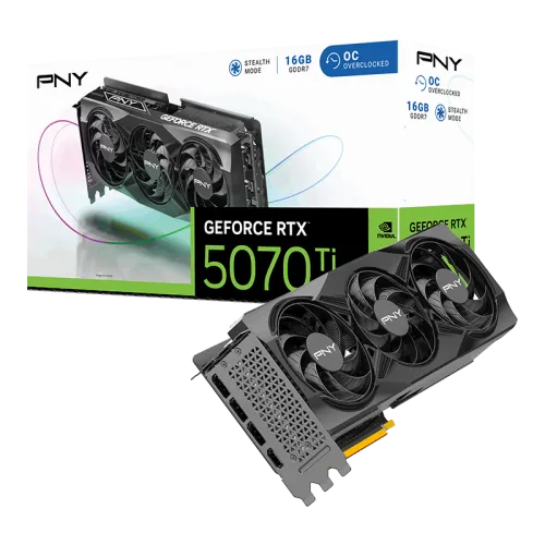 PNY GeForce RTX 5070 Ti OC Triple Fan 16GB GDDR7 Graphic Card