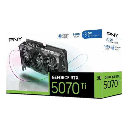 PNY GeForce RTX 5070 Ti OC Triple Fan 16GB GDDR7 Graphic Card