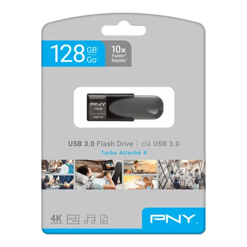 PNY Elite Turbo Attache 4 128GB USB 3.2 Flash Drive