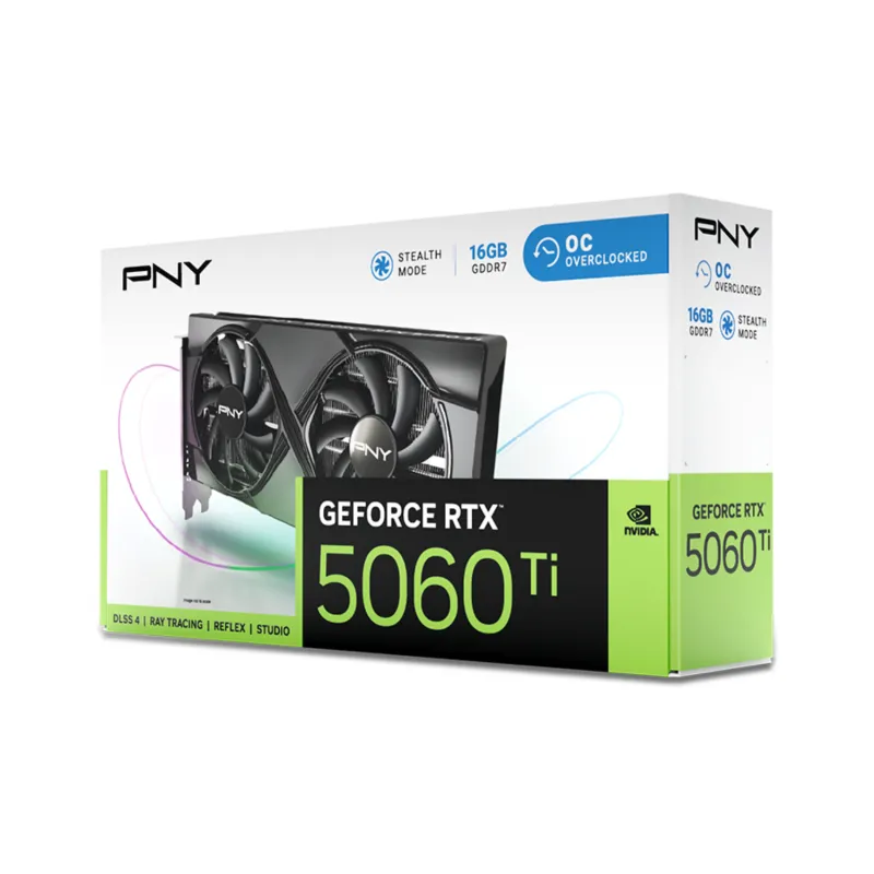PNY GeForce RTX 5060 Ti 16GB OC Dual Fan GDDR7 Graphics Card