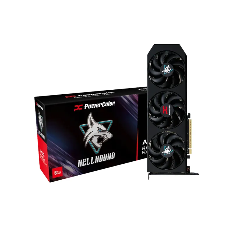 PowerColor Hellhound AMD Radeon RX 9060 XT 8GB GDDR6 Graphics Card