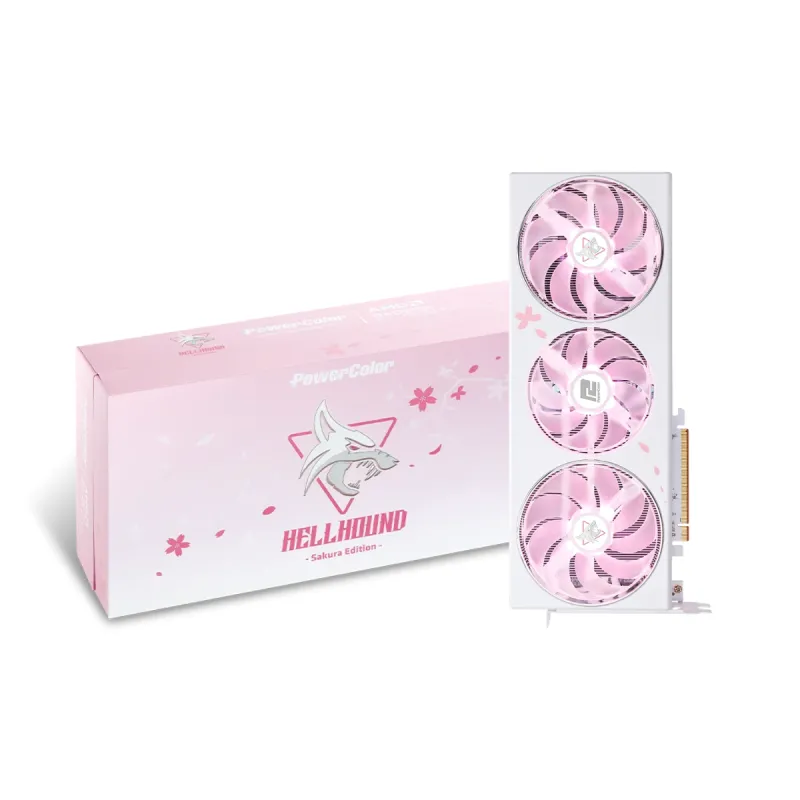 Powercolor Hellhound Sakura AMD Radeon RX 7800 XT 16GB GDDR6 Limited Edition Graphics Card