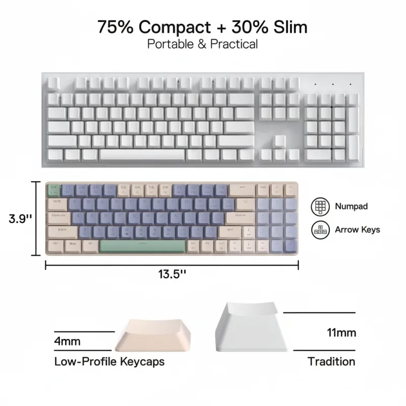Redragon BS8772 CB Wireless Keyboard Mouse Combo