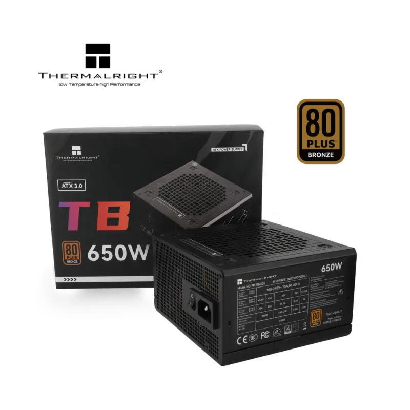Thermalright TB-650S 650W 80 Plus Bronze Power Supply