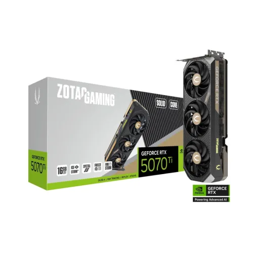 ZOTAC GAMING GeForce RTX 5070 Ti SOLID CORE 16GB GDDR7 Graphics Card