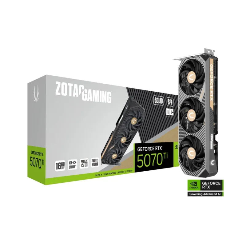 ZOTAC GAMING GeForce RTX 5070 Ti SOLID SFF OC 16GB GDDR7 Graphics Card