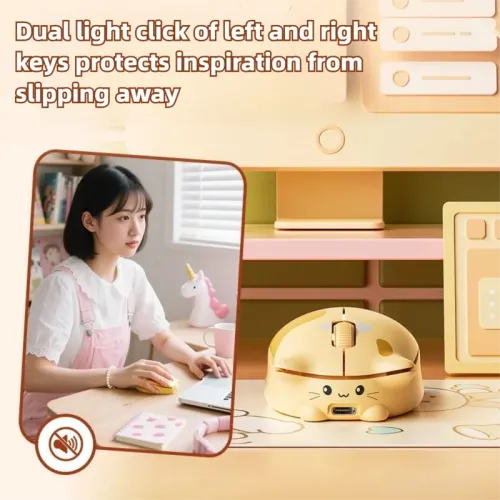 inphic Calo Bluetooth and 2.4G Cute cat Mouse