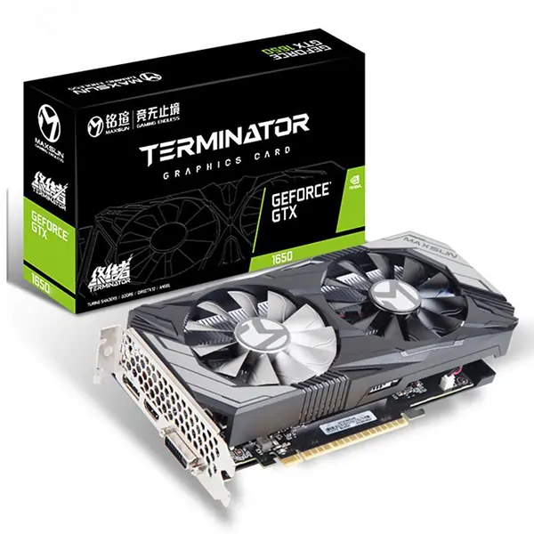 MAXSUN GEFORCE GTX 1650 TERMINATOR GDDR6 128 BIT DUAL FAN GRAPHICS CARD